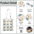 thumbnail image 4 of Sac de Magasinage en Toile Spatiale pour Bébé – Sac Fourre-Tout Réutilisable au Motif Coloré de Fusée, Étoiles et Lune, 4 of 4