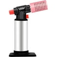 thumbnail image 2 of Butane Torch with Heat Guard, visible indicator for refilling,Refillable Kitchen Torch Lighter,Adjustable Flame,Pink Heat Guard.(Butane Gas Not Included), 2 of 7