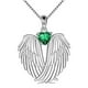 thumbnail image 1 of Collar con alas de ángel Collar con colgante de alas de ángel Collar con piedra natal Joyas navideñas para mujer Regalo, 1 of 6