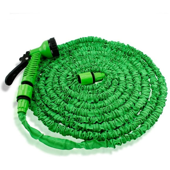 Garden Hose 50ft, Expandable Garden Hose 50 feet with10 Function Nozzle, No Kink Flexible Expanding Water Hose50Green
