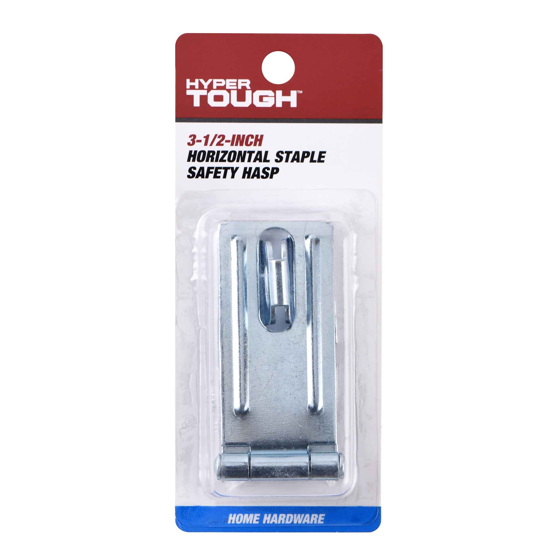 (2 pack) Hyper Tough 3.5 in. Horizontal Staple Safety Hasp, Zinc Plated
