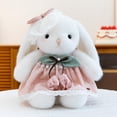 thumbnail image 3 of Bunny Stuffed Animal Doll with Removable Clothes Outfit,11'' /13.5'' Giant Stuffed Easter Bunny Rabbit ,Cute Plush Rabbit Dress Up Doll Gift for Easter Decor, 3 of 9