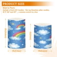 thumbnail image 3 of Flickering Flameless LED Candles set of 2 Battery Operated 18-Key Remotes Timer Halloween Fall Decor Cute Rainbow and Cloud D3''xH4''5'', 3 of 7