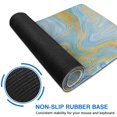 thumbnail image 6 of Gold and Blue Marble LinesLine Theme&nbsp;desk Mouse Padwaterproofno Slip&nbsp;for Office Home Work GamingmousepadRubber Base Mousepad with Stitched Edges 31.5x11.8inches, 6 of 7