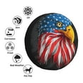 Salouo Eagle Head With American Flag Print Spare Tire Cover 1417 inch