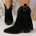 thumbnail image 7 of Black Women Boots With Stylish Details Comfortable For Fashion Events, 7 of 7