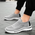 thumbnail image 2 of NOKIO Men'S Slip-On Walking Shoes Breathable Slip-On Shoes For Men Fashion Spring And Summer Men Sports Shoes Flat Bottom Lightweight Fly Woven Mesh Breathable Slip On Comfortable And Simple, 2 of 4