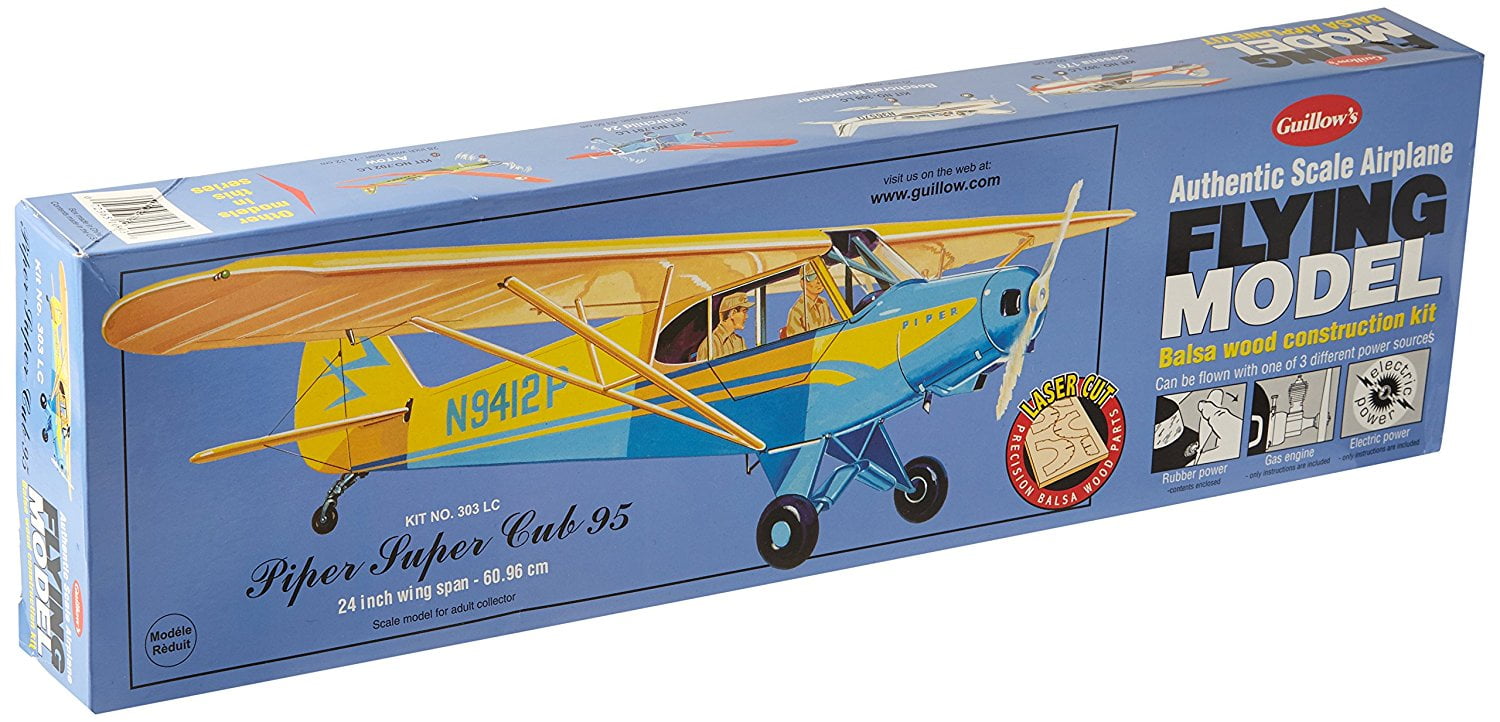 03 Balsa Wood Piper Cub 95 Plane Guillows Model Kit