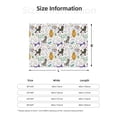 thumbnail image 5 of Honeii Colorful Poodle Dog print throw blanket, crafted from cozy cotton flannel, offers versatile home decor as a bedding suitable for all seasons.-50"x40", 5 of 6