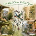 thumbnail image 5 of Hummingbird Wind Chimes, Stained Glass Style Outdoor Wind Chime, Crystal Suncatcher Hanging Decor For Garden, Patio, Yard, Nature Inspired Memorial Gift For Women, 5 of 7