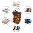 thumbnail image 5 of LNWH Autumn Botanical Leaves Art Pattern Laundry Basket, 50L Large Capacity Foldable Laundry Hamper, 5 of 6