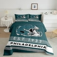 thumbnail image 2 of Erosebridal Football City Comforter Sets Full Size,American Football Sport Comforters & Duvets,Philadelphia Bedding Full Comforter Set,Stylish Bedroom Decor Reversible，3-Piece, 2 of 8