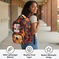 thumbnail image 4 of FUIALDOLG Fiery Lava Soccer Ball School Bag with Lightweight, multi-tasche Breathable 17" Backpack for Little Boys for Elementary Outdoor, 4 of 9