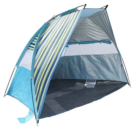 Texsport Calypso Cabana 2 Person Popup Canopy Shade Shelter Beach Tent, Blue