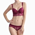 thumbnail image 1 of Conjunto de ropa interior para mujer Sonducket sujetador y bragas lencería ajustable Rojo 80A, 1 of 6