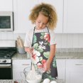 thumbnail image 4 of Pioneer Flower Floral Print Pattern Kids Aprons for Girls and Boys,Adjustable Neck Strap Toddler Aprons for Kids Cooking Baking, 4 of 7