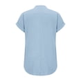thumbnail image 6 of Vinsonshop Summer Short Sleeve Polo Shirts for Women Collared V Neck Work Dressy Tops Loose Business Casual Outfits (S-3XL), 6 of 9