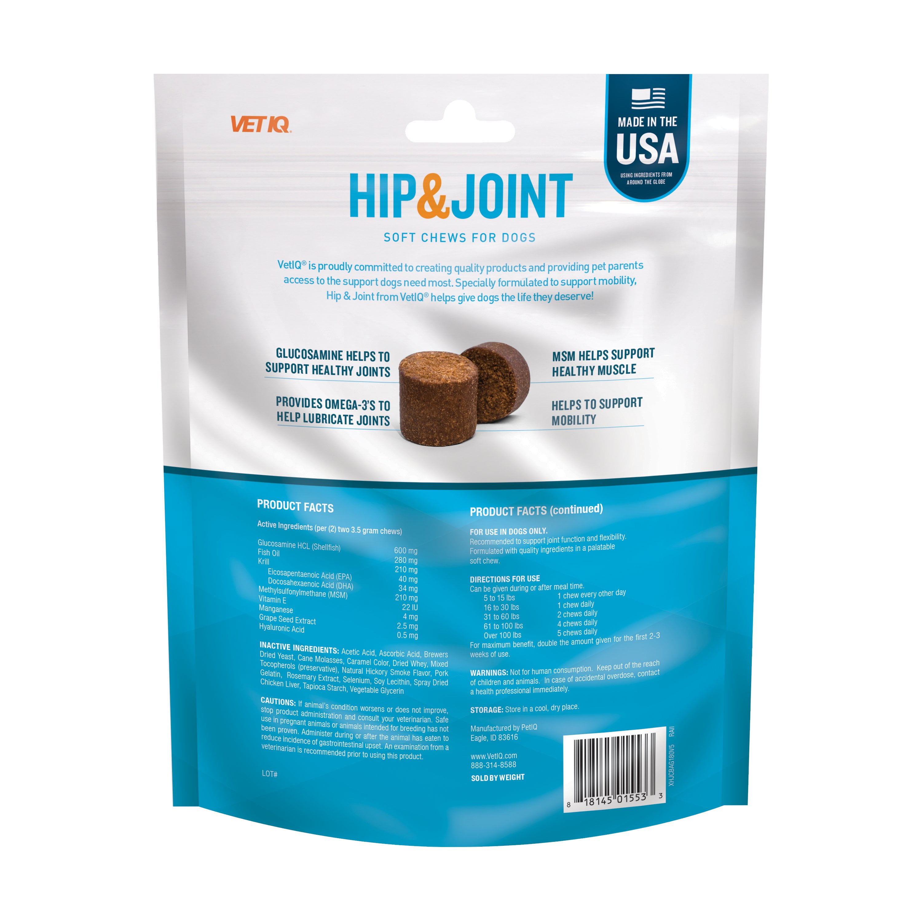 Vetiq hip & joint chews hot sale for dogs