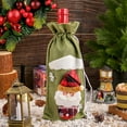 thumbnail image 6 of Wzzjkit Christmas Wine Bag - Fabric Wine Gift Bag with Drawstring - Bottle Bag Reusable Christmas Bottle Bag - Wine Bags Holiday Party Decoration, 6 of 7