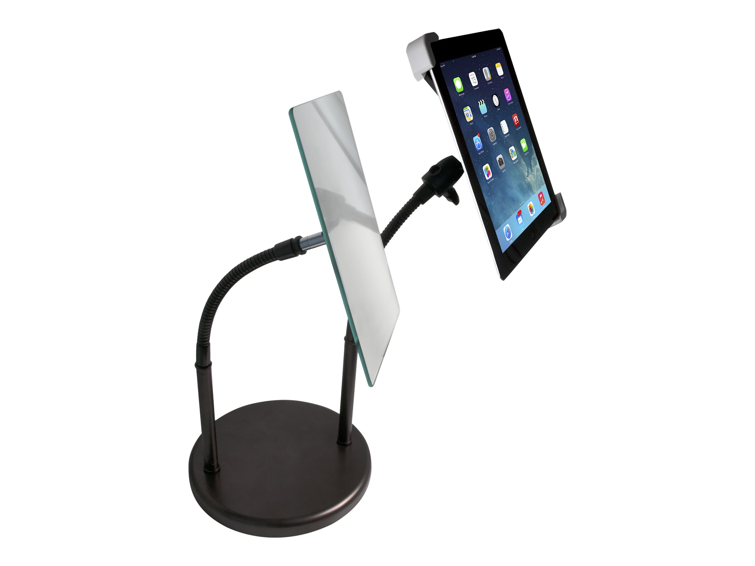 CTA Universal Gooseneck Tabletop Stand with Mirror - Stand - for tablet - steel - bronze - screen size: 7"-12" - image 4 of 4