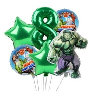 Avengers Marvel Heroes, Spider-Man, Hulk, Captain America, Round Aluminum Film Balloon Set