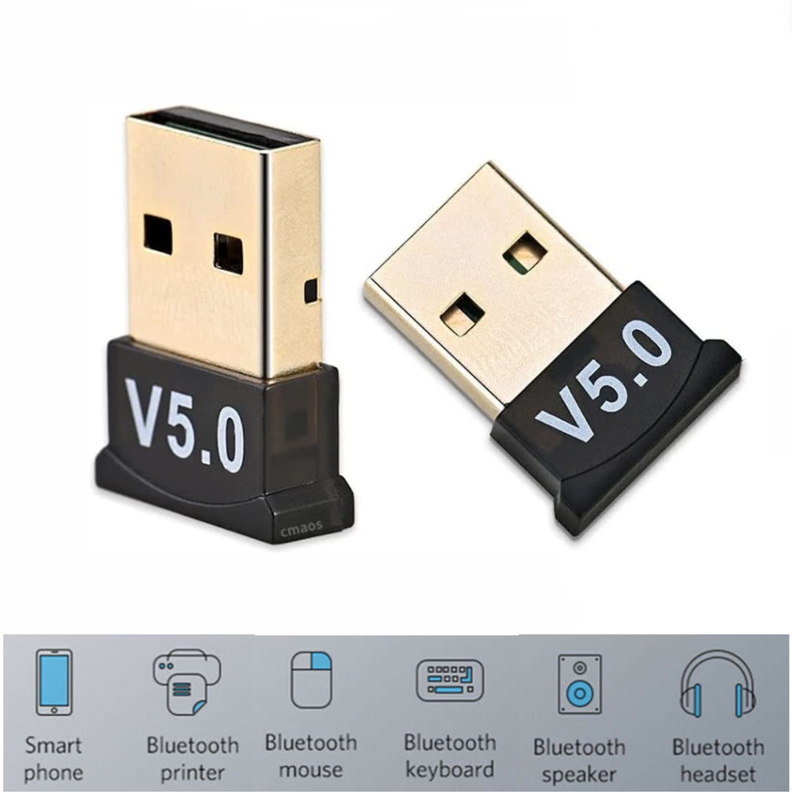 Micro Bluetooth Adapter CSR 5.0 Dual Mode Wireless Adaptor USB Bluetooth Computer Receiver Transmitters(2 PACK) -