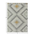 thumbnail image 4 of Soleil BR30D Kilim Flame Tribal Moroccan gray Area Rug, 2'x4', 4 of 4