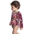 thumbnail image 3 of Xecao Rose Flowers Print Baby unisex-baby Cotton Long-sleeve Bodysuits-6 Months, 3 of 6