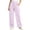 Pink, variant on Cargo Wide Leg Pants for Women Ghalytn Drawstring Elastic Waist - Loose Straight Casual Trousers with Side Pockets