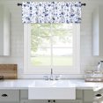 thumbnail image 6 of Haperlare 54"W x 15"L Kitchen Curtain Valance Floral Print Blackout Valance Curtains for Bathroom Cafe Windows, Navy Blue, 1 Panel, 6 of 6