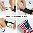 thumbnail image 5 of G128 - 6 Feet Tangle Free Spinning Flagpole (Black) American USA Brass Grommets Printed 3x5 ft (Flag Included) Aluminum Flag Pole, 5 of 7