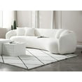 thumbnail image 6 of kevinplus 101'' Boucle Curved Sofa Couch for Living Room, Modern Mid-Century Cloud Upholstered Sofa Contemporary Living Room Sofa for Home Apartment Office Studio, 4 Pillows, 6 of 9