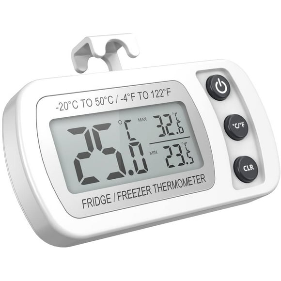 Fridge Thermometer With Max / Min Function, Digital Waterproof Freezer Thermometer With Hook Easy To Read Lcd Display, Perfect For Home, Bars, Cafes, Etc