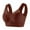Coffee, variant on Plus Size Bras for Women for Large Bust Solid Color High Support Push Up Bra No Underwire Full Coverage Bralettes Comfy Seamless Wirefree Everyday Underwear