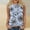 002 Blue, variant on Hvot&aat Womens Flower Print Tank Tops Summer Casual Crew Neck Sleeveless T-Shirts Loose Fit Breathable Blouse