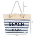 thumbnail image 4 of Yorcoten Beach Bags for Women , Large Waterproof Sandproof Canvas Beach Tote Bag Packable with Zipper Inner Pockets for Girls Travel Vacation Gifts Summer Pool Essentials Shoulder Crossbody Handbag, 4 of 7
