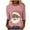 Tops-Multicolor, variant on AGWOLF Merry Christmas Shirts for Women Cute African American Santa Claus Print Proud Plus Size Pullover 3/4 Sleeve Crewneck Xmas Tops Festive Ugly Sweatshirts
