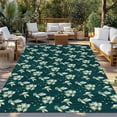 thumbnail image 2 of Green Summer Botanical Outdoor Rug for Patio/Deck/Porch, Non-Slip Large Area Rug 4 x 6 Ft, Spring Floral Birds Farmhouse Indoor Outdoor Rugs Washable Area Rugs, Reversible Camping Rug Carpet Runner, 2 of 8