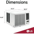 thumbnail image 5 of LG 18,000 BTU 230V Window-Mounted Air Conditioner with 12,000 BTU Supplemental Heat Function, 5 of 10