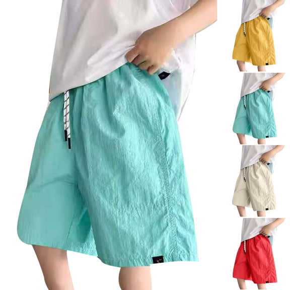Babcutegg Boys Cargo Shorts Lightweight Casual with Large Pockets for Kids Beige Size 11-12