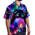 thumbnail image 2 of Game Controller Men's Short Sleeve Hawaiian Poplin Shirt - Casual Printed Button Down Summer Beach Shirt for Men, 2 of 6