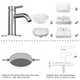 thumbnail image 5 of Aquaterior Single Handle Bathroom Vessel Faucet Basin Tap with Pop-up Drain, 5 of 11