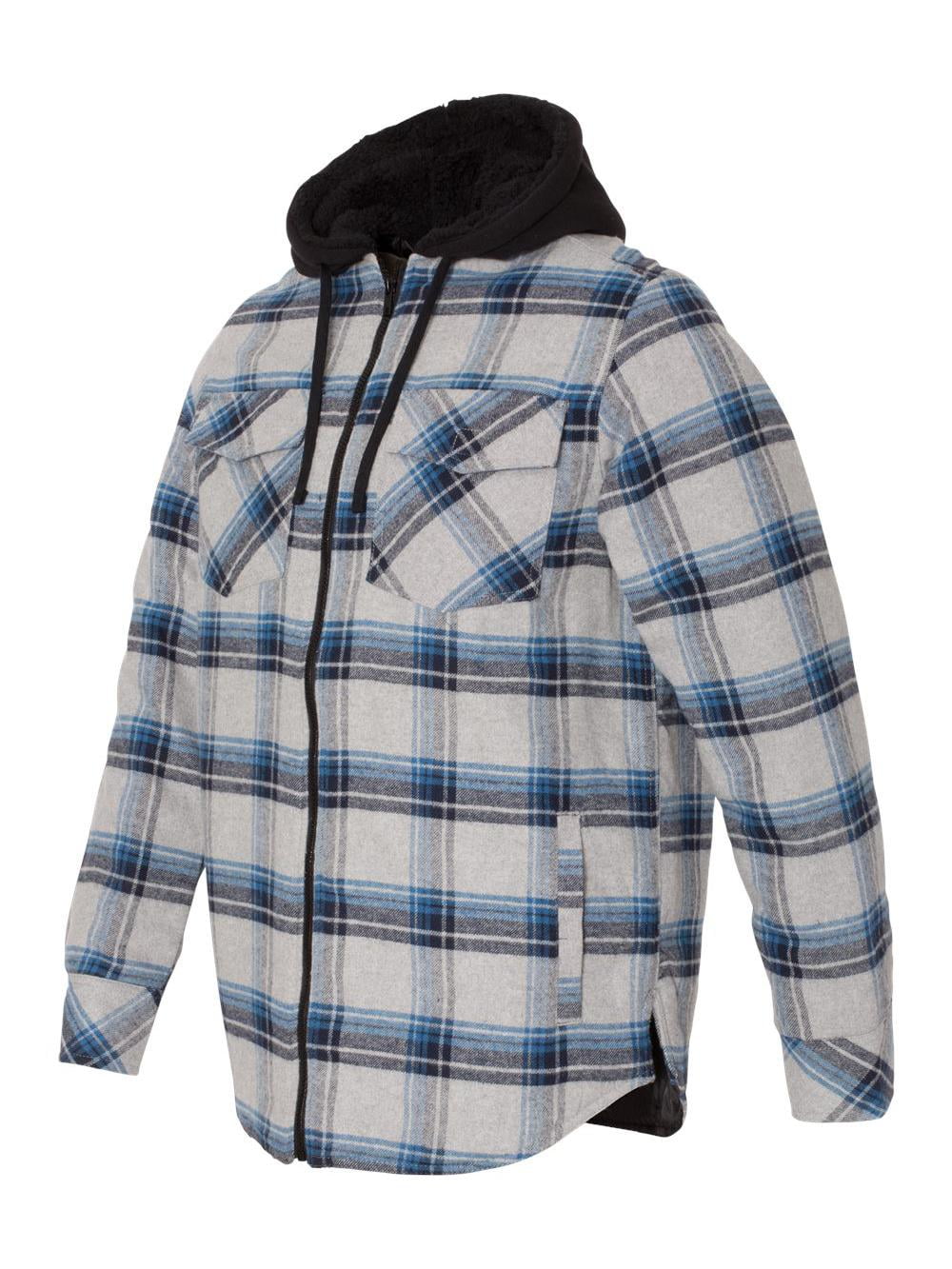 Burnside Mens Quilted Flannel Full-Zip 