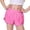 Hot Pink-B, variant on Girls Athletic Shorts For Sport Running Yoga Gym Breathable Casual Workout Summer