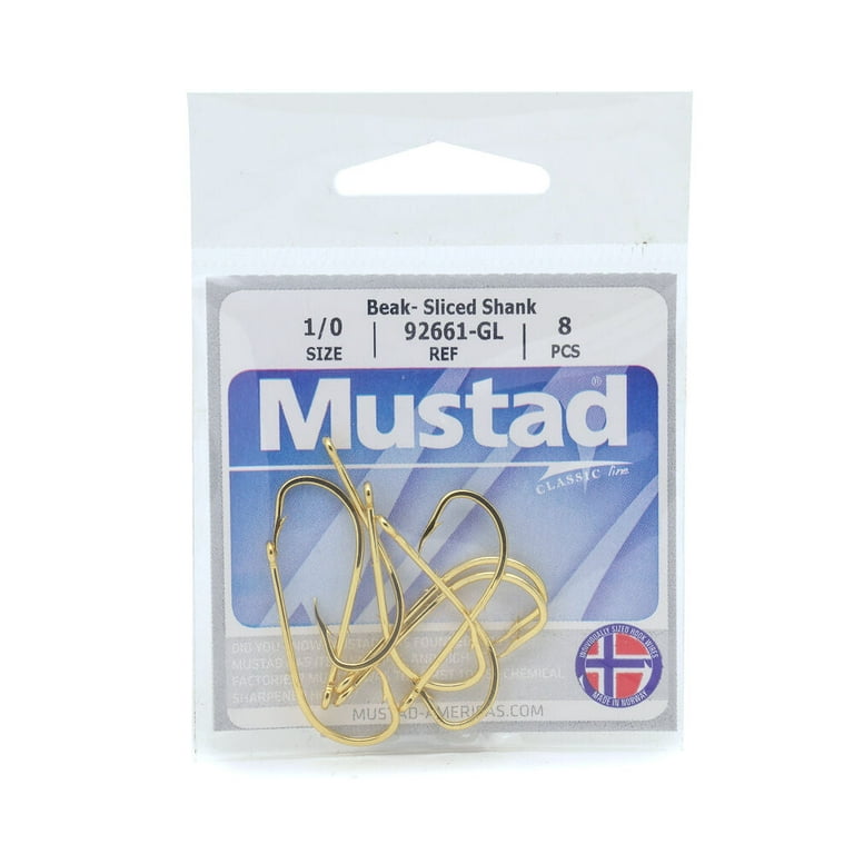 Mustad Down Eye Baitholder Hook (Nickel) - 2/0 8pc