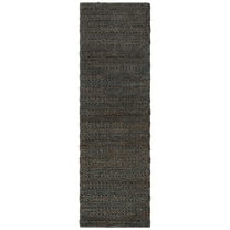 SAFAVIEH Natural Fiber Henrika Braided Runner Rug, Charcoal, 2'3" x 6'