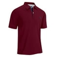 thumbnail image 3 of Men'S Polo Shirts Men'S Shirts Casual Slim Fit Shirts Summer Wear With Print Design For Everyday Style Wine XXXXXL, 3 of 4