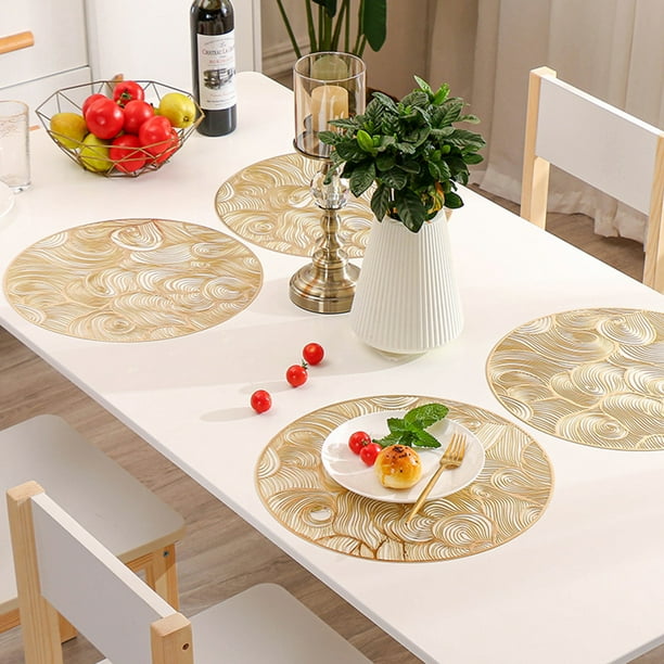 Decorative Placemat Delicate Hollow Exquisite Round Table Mat Pad for Daily  Use