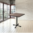 thumbnail image 5 of Hampden Furnishings Bennet Collection Steel Frame 36" Square Top, X Base, 36" Height Cafe Table, Black Frame/Mahogany Top, 5 of 5
