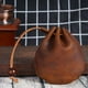 thumbnail image 4 of Monedero con cordón Sunnimix Hecho a Mano Marrón Claro, 4 of 8